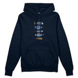Marine Pattern Study Oversize Hoodie