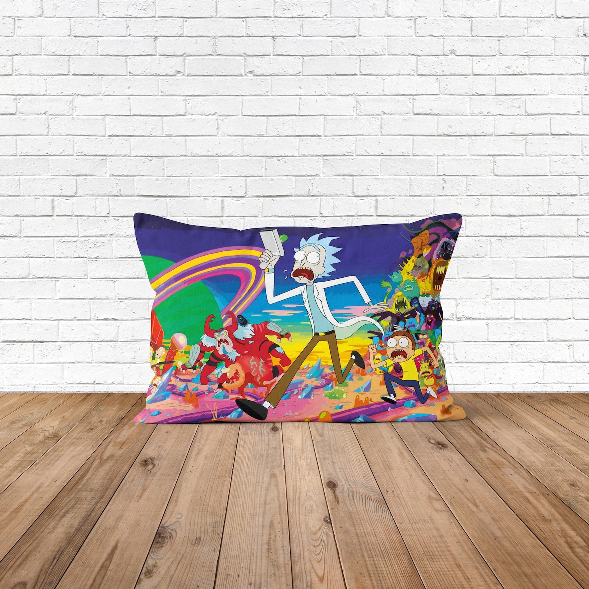 Rick and Morty Çift Taraflı Yastık Kılıfı 2 Adet