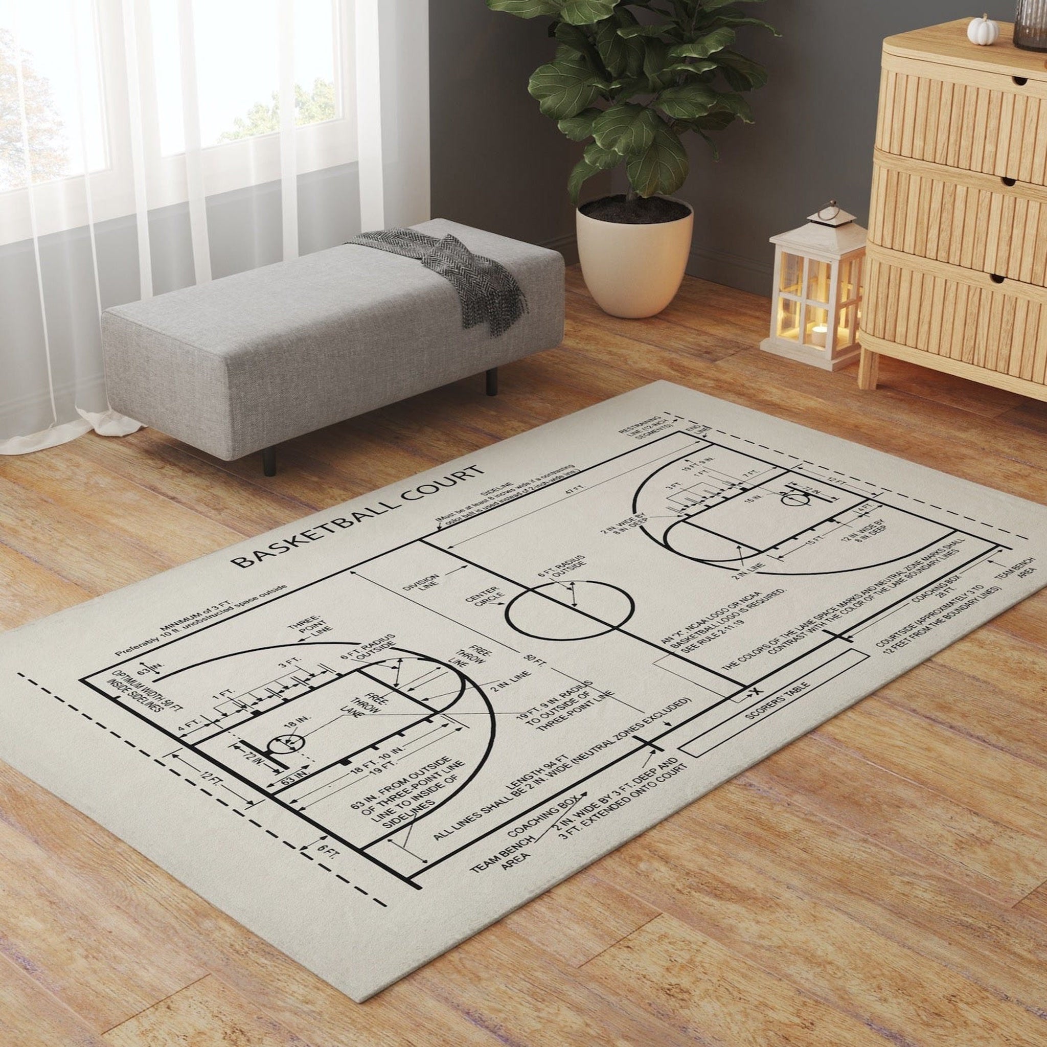 Basketball Court Ivory - Basketbol Sahası Halı