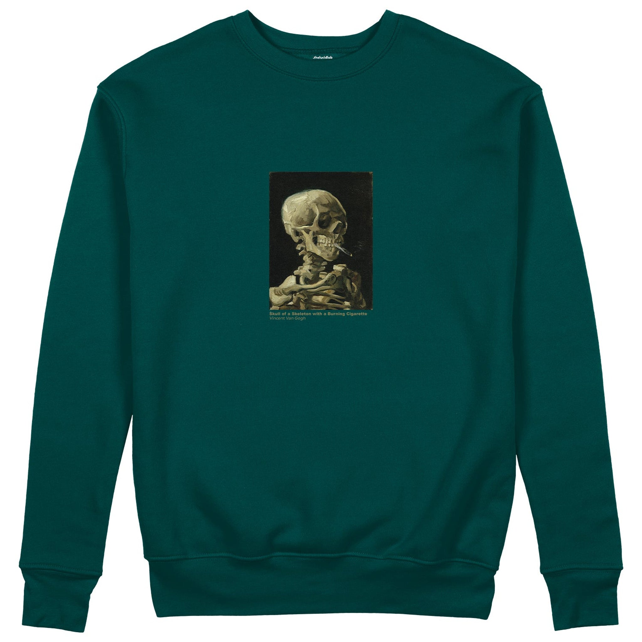Skull of a Skeleton with Burning Cigarette Sweatshirt