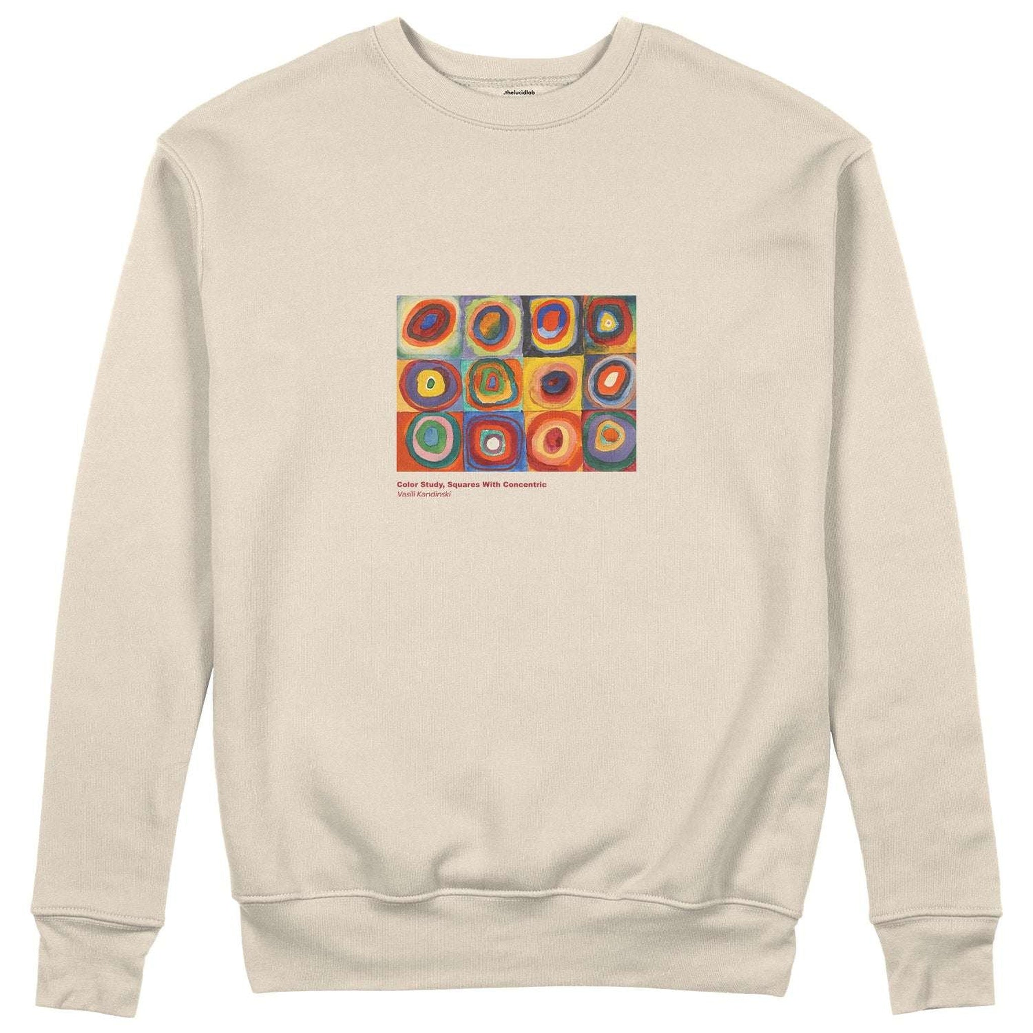 Color Study, Squares With Concentric Circles Sweatshirt
