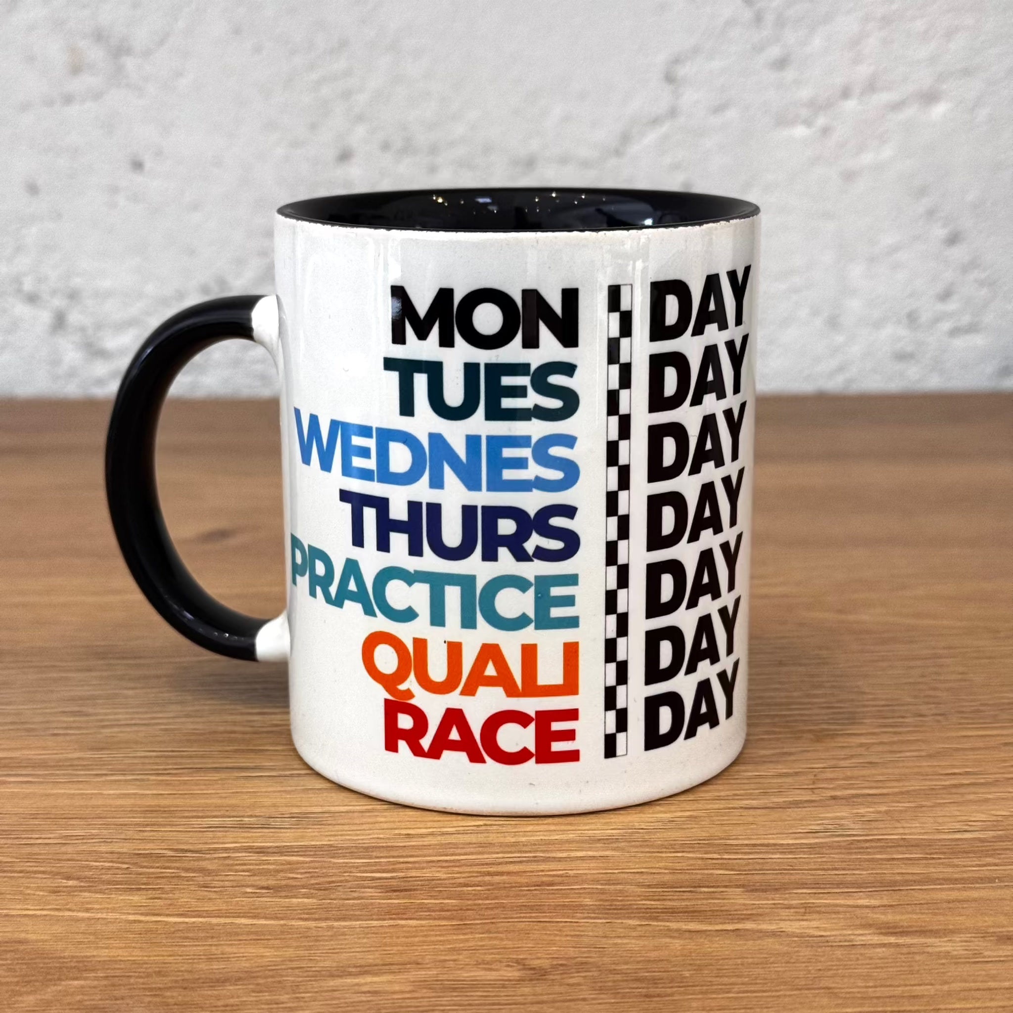 Formula 1 / Week Days Siyah Kulplu Bardak