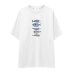 Marine Pattern Study Oversize Tişört