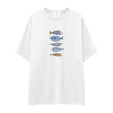 Marine Pattern Study Oversize Tişört