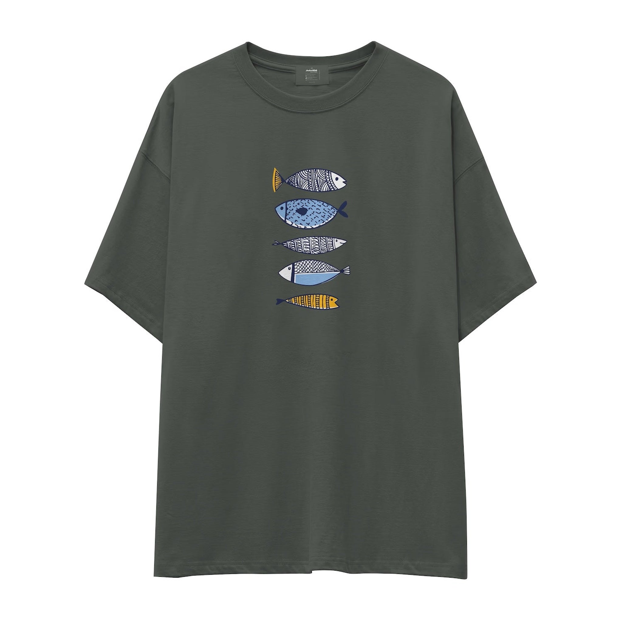 Marine Pattern Study Oversize Tişört