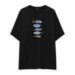 Marine Pattern Study Oversize Tişört