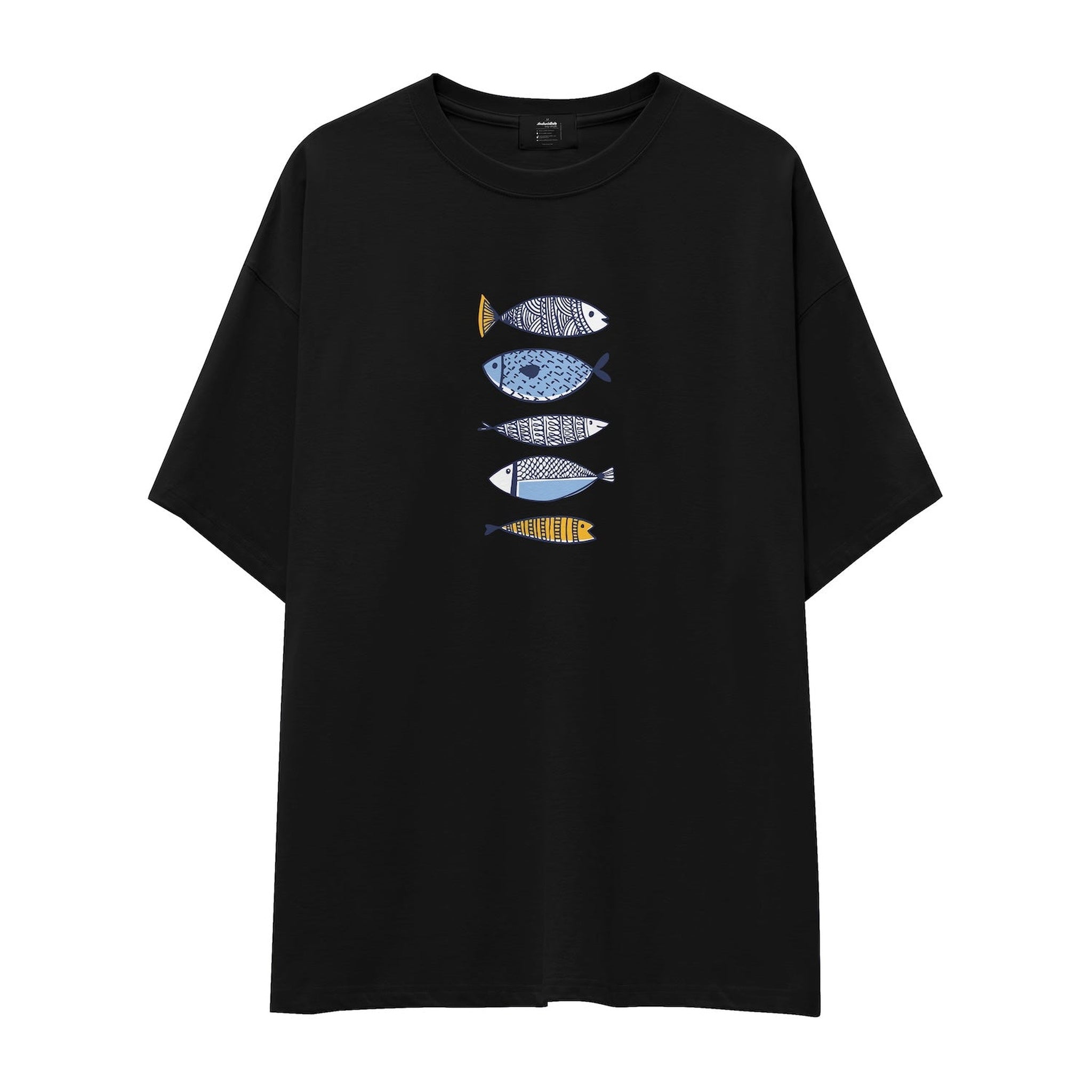 Marine Pattern Study Oversize Tişört