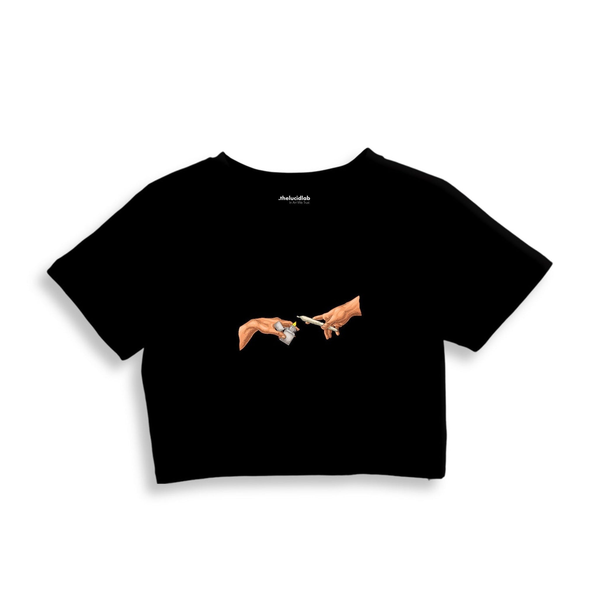 The Creation of Chill Crop Tişört — Siyah