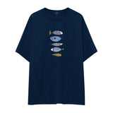 Marine Pattern Study Oversize Tişört