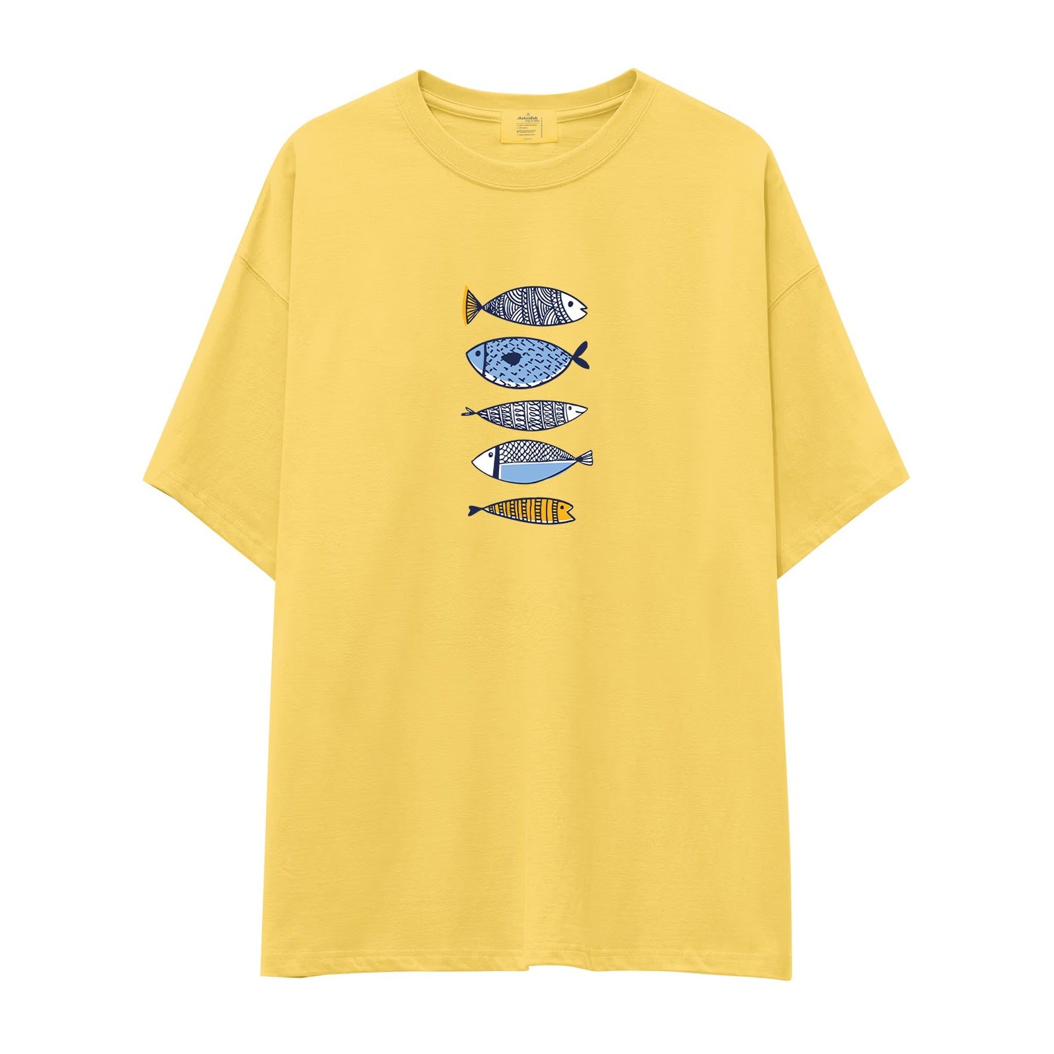 Marine Pattern Study Oversize Tişört