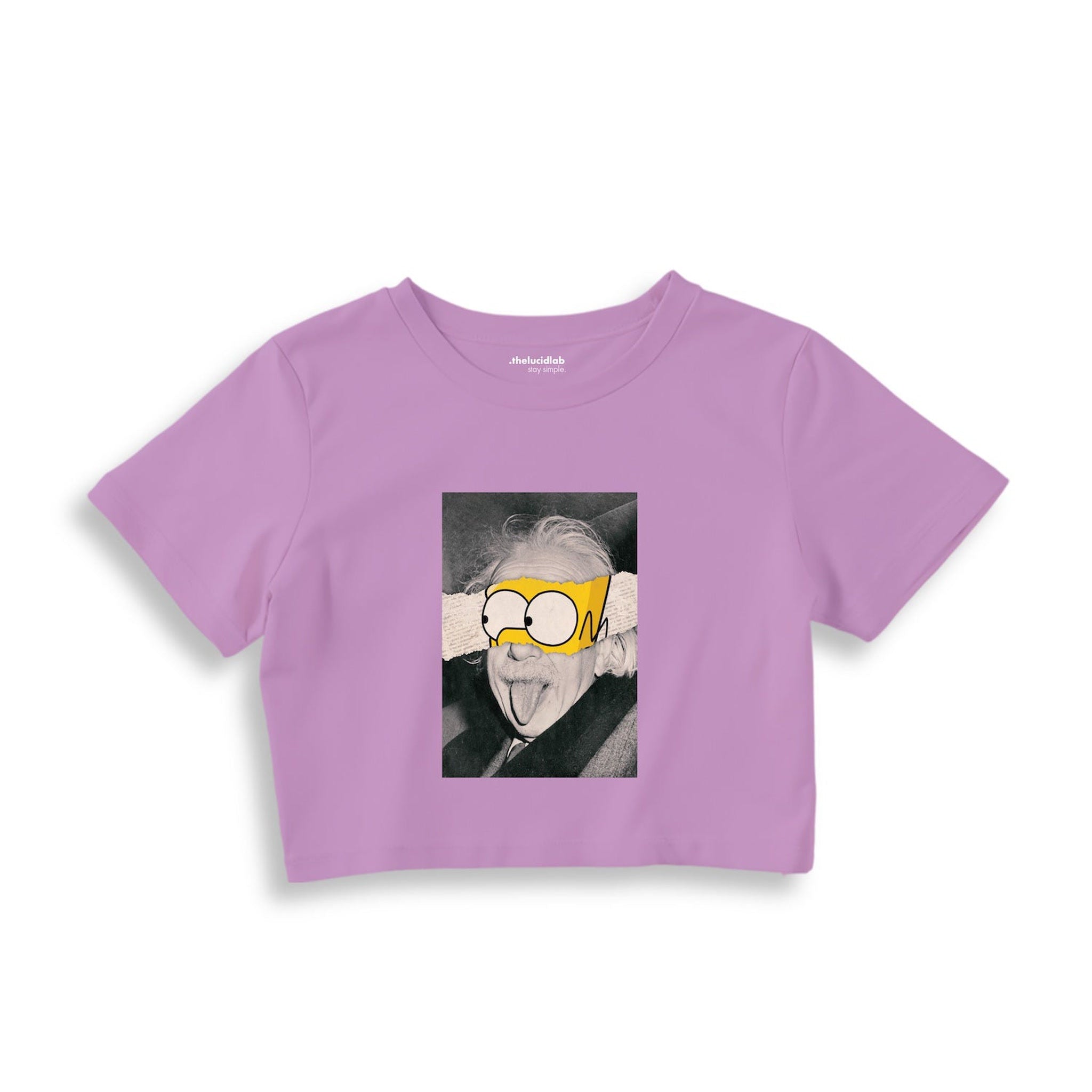 Albert Einstein / Homer Simpson Crop Tişört