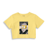 Albert Einstein / Homer Simpson Crop Tişört