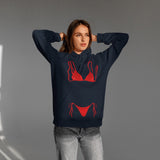 Red Bikini Oversize Hoodie