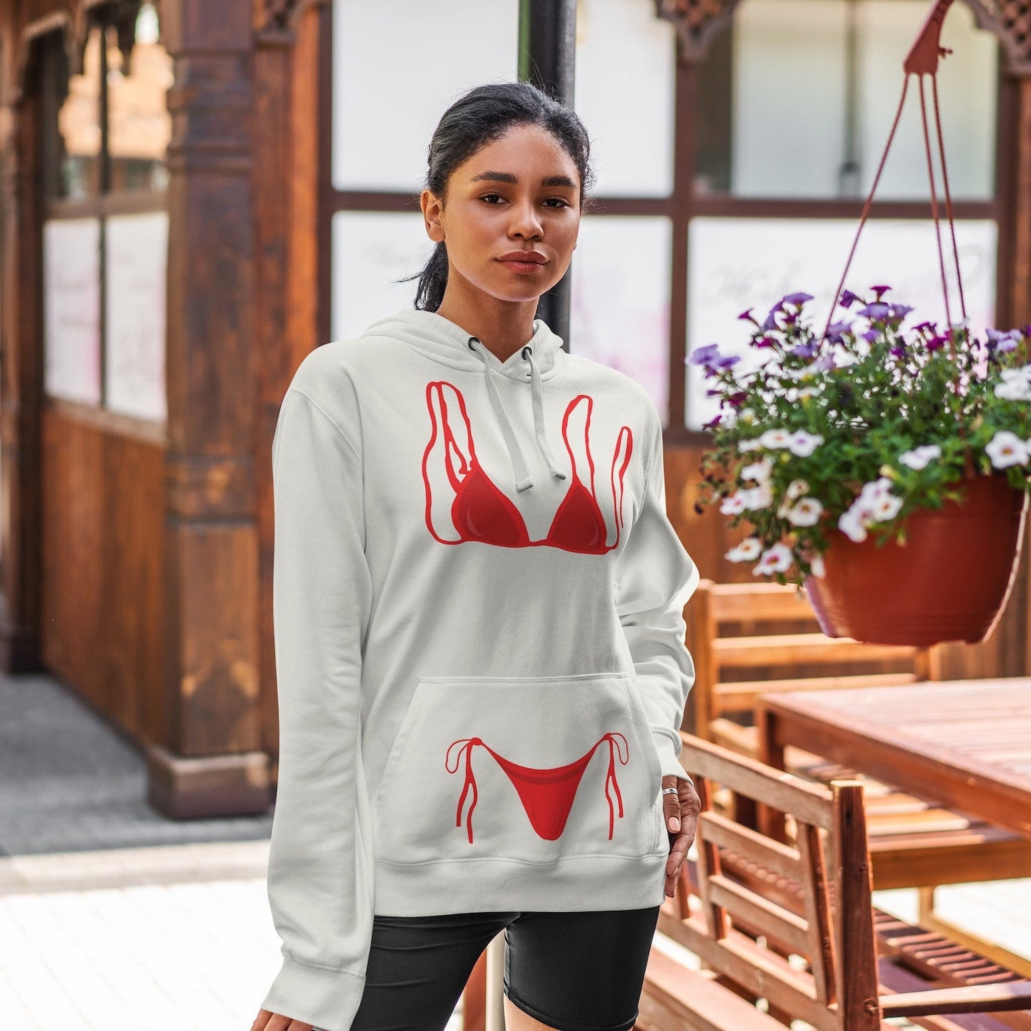 Red Bikini Oversize Hoodie