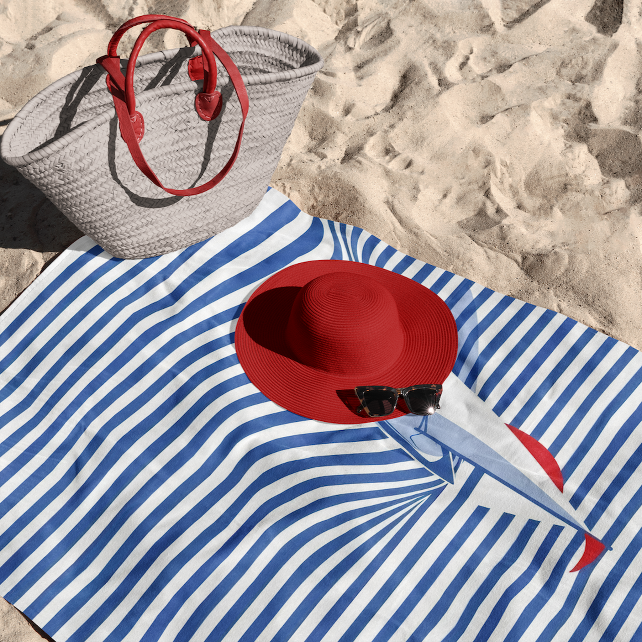 Striped Serenity Plaj Havlusu