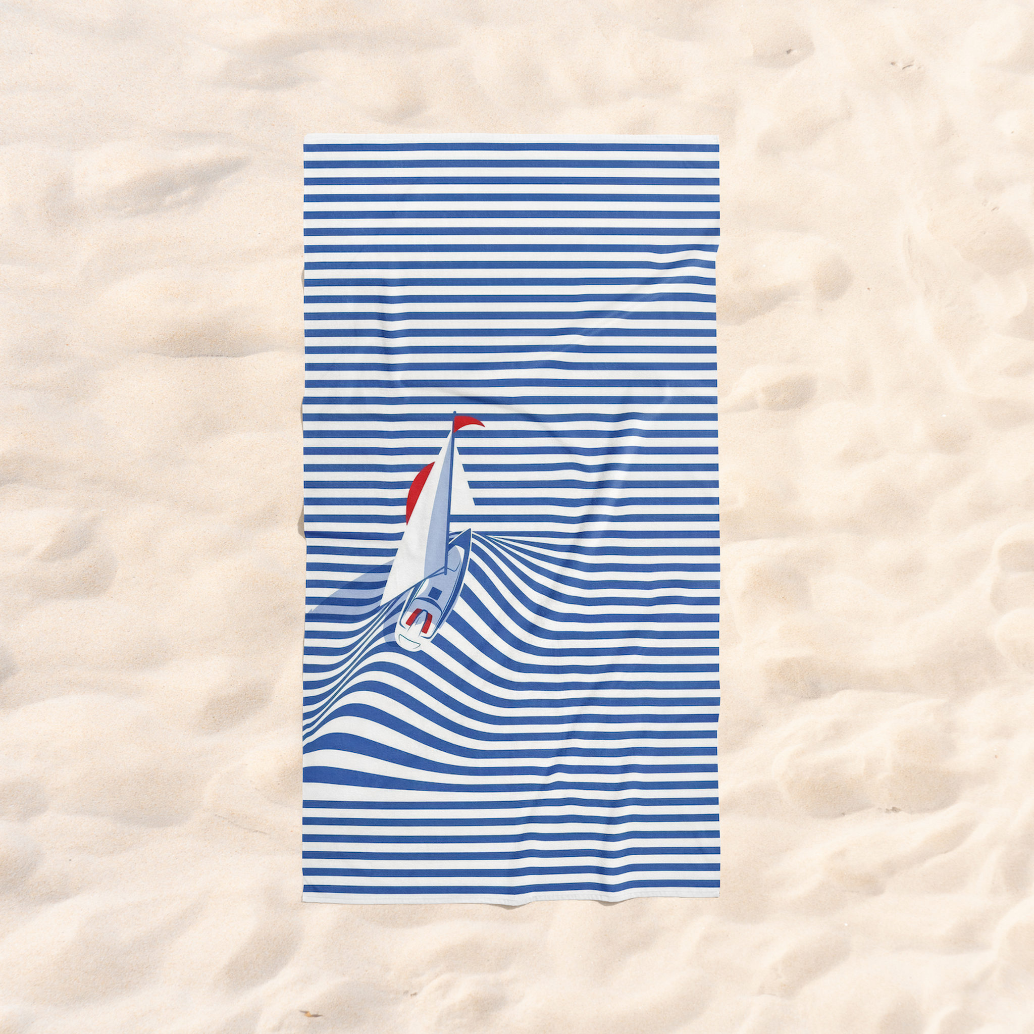 Striped Serenity Plaj Havlusu