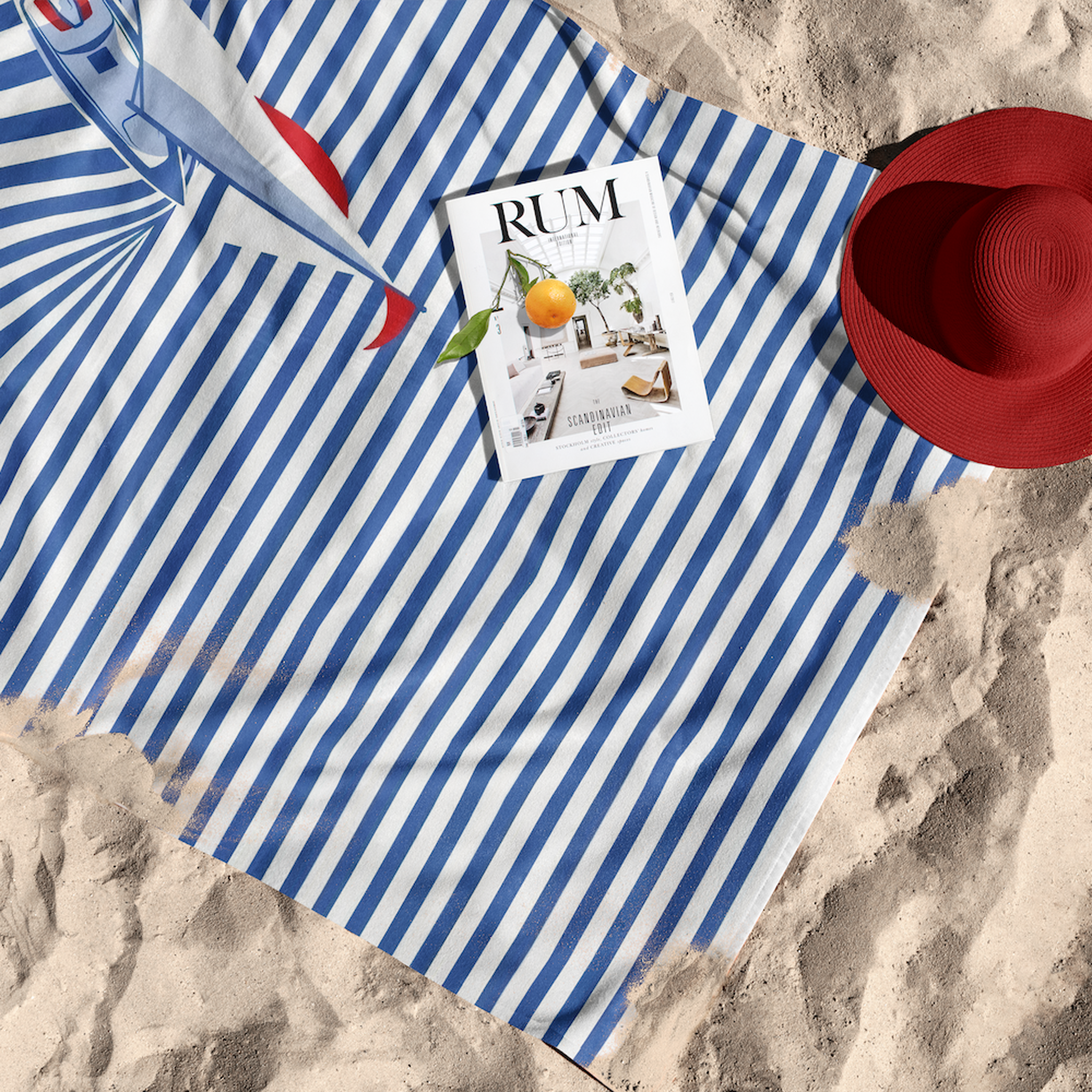 Striped Serenity Plaj Havlusu