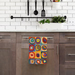 Color Study, Squares With Concentric Circles Mutfak Havlusu 2 Adet