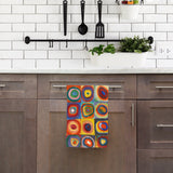 Color Study, Squares With Concentric Circles Mutfak Havlusu 2 Adet