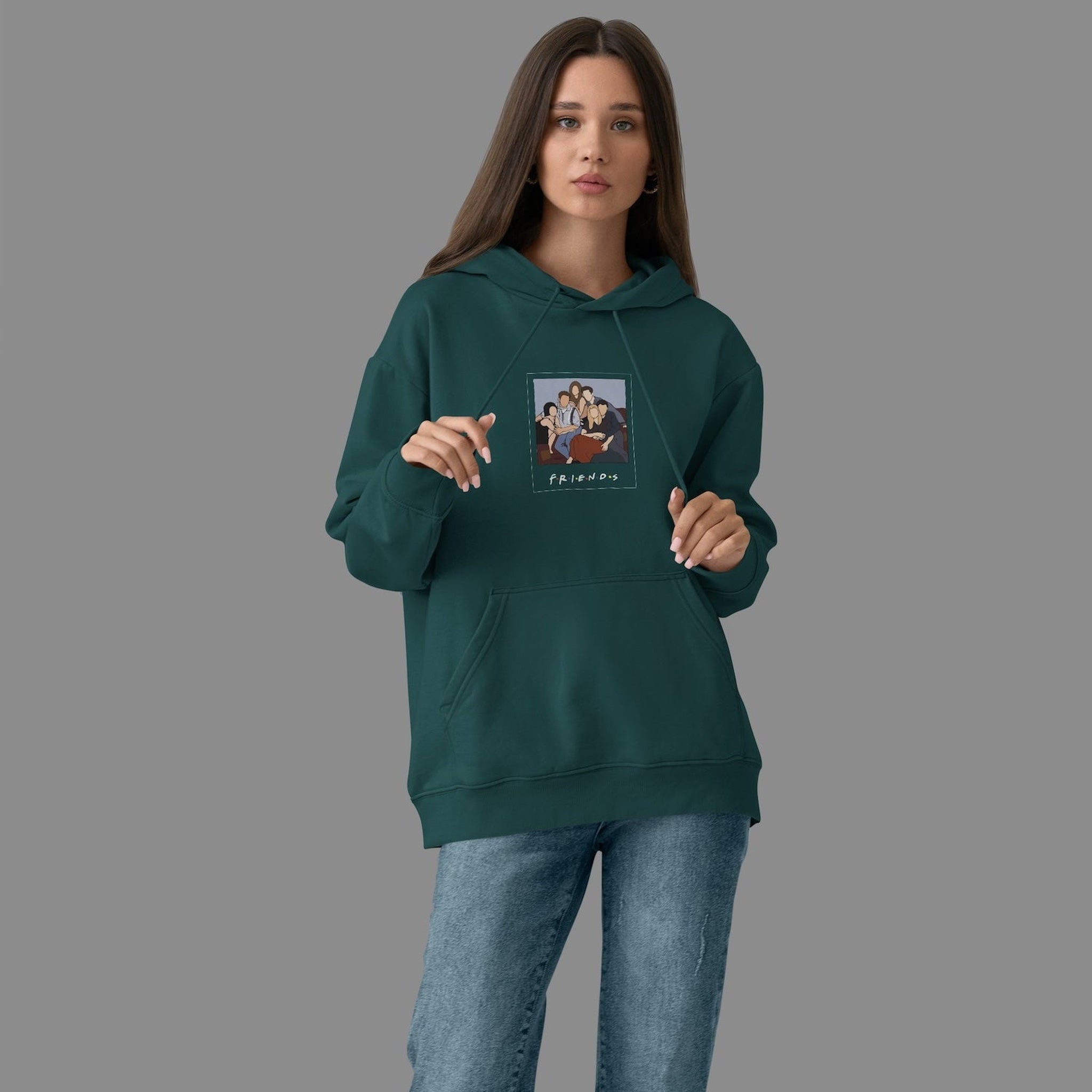 Friends Silüetli Hoodie