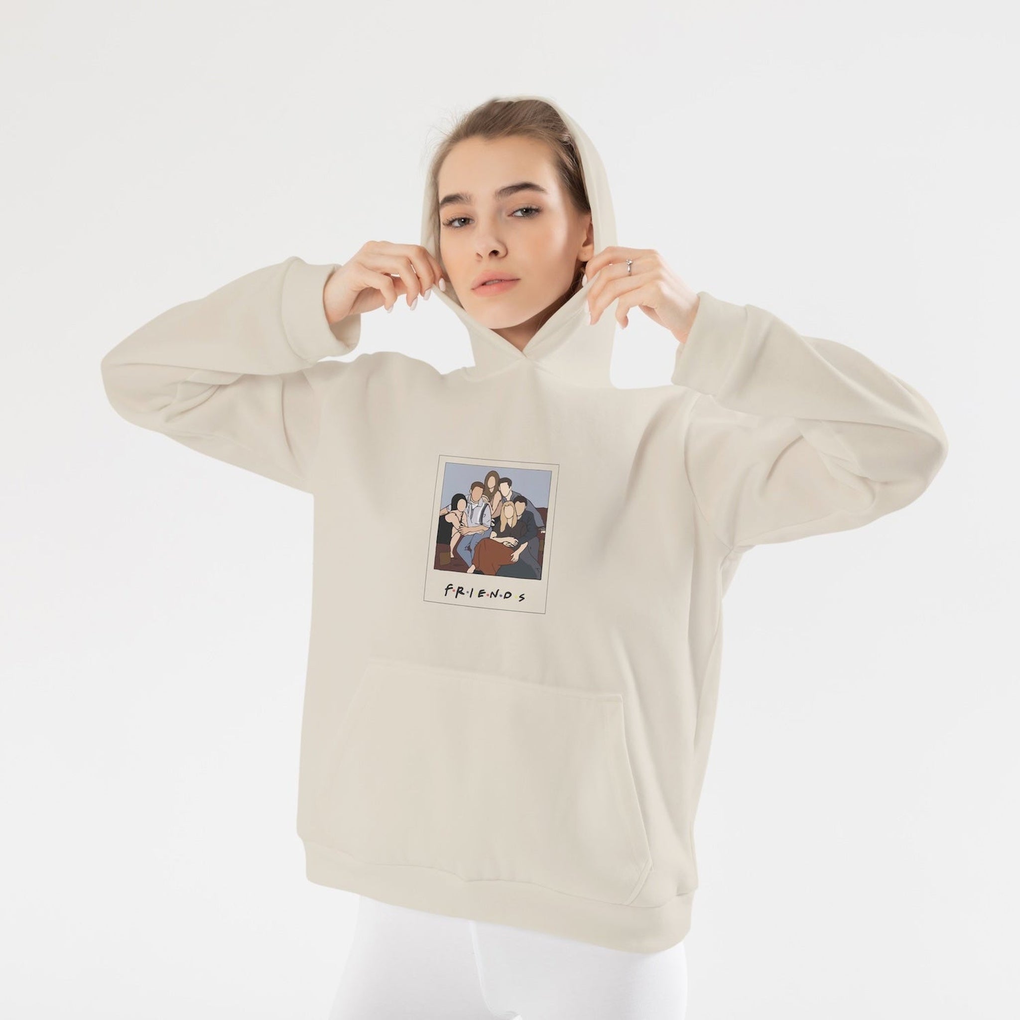 Friends Silüetli Hoodie