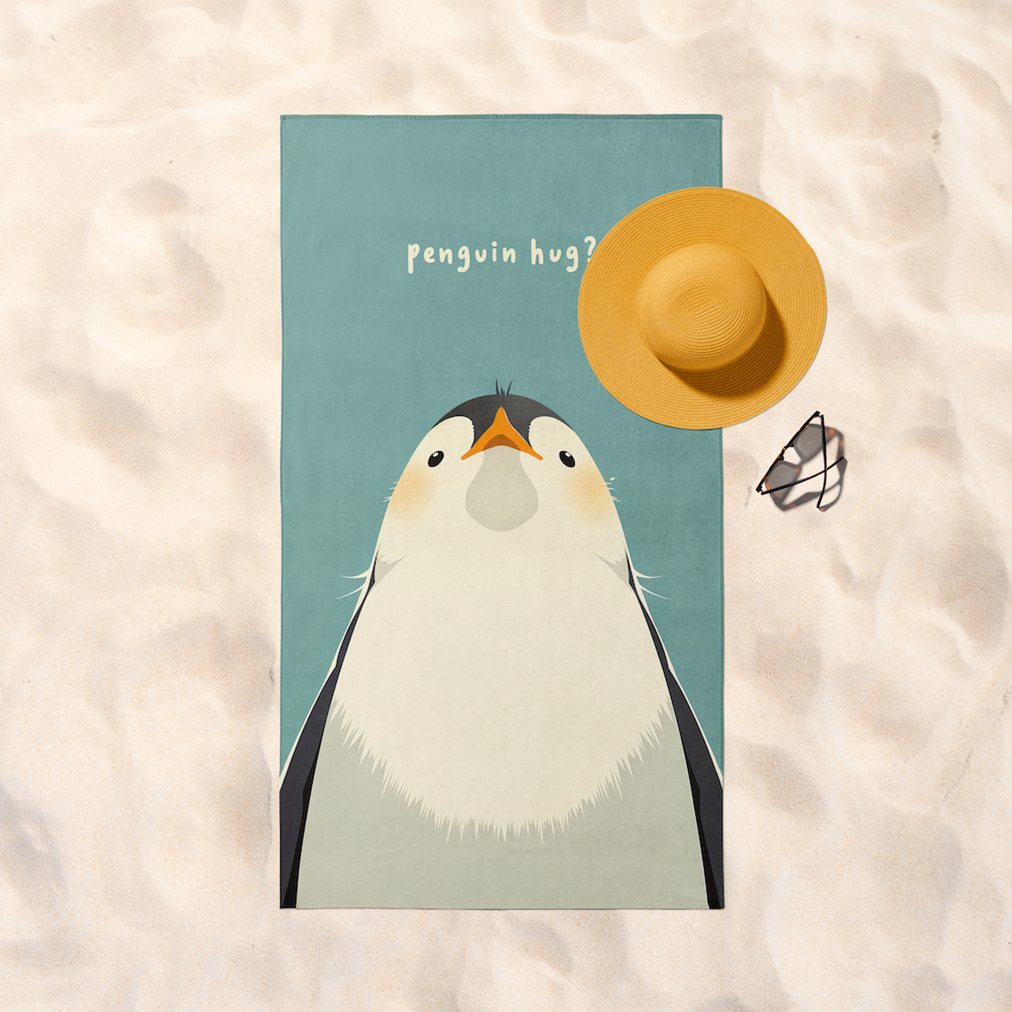Penguin Hug Plaj Havlusu
