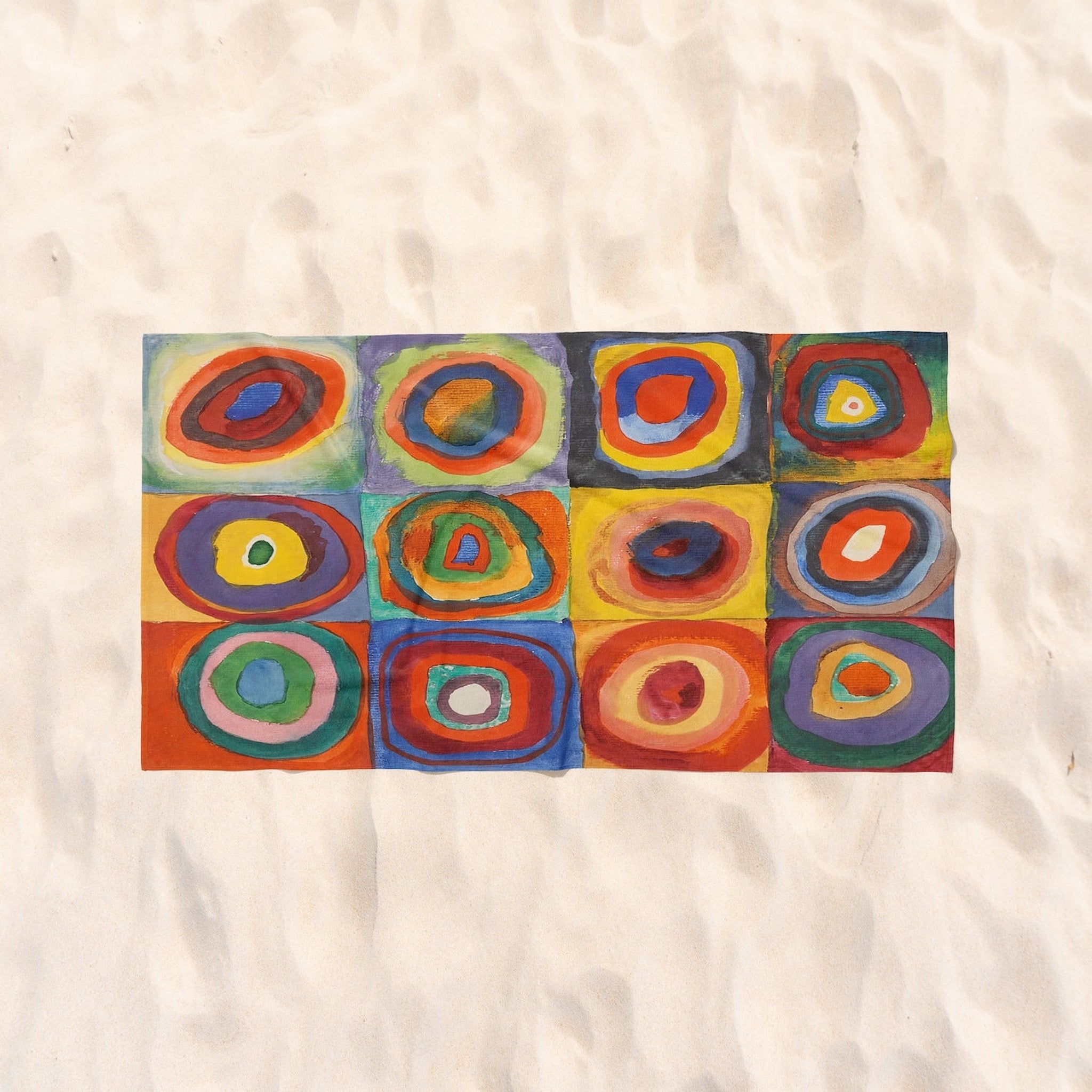 Color Study, Squares With Concentric Circles Plaj Havlusu