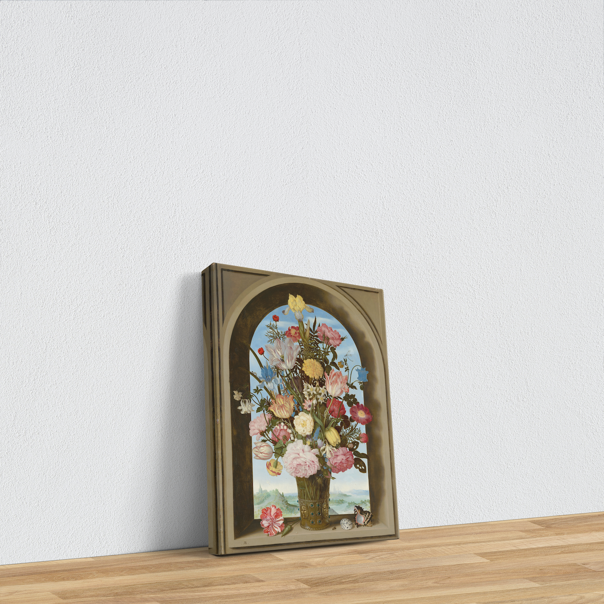 Vase of Flowers in a Window Niche Kanvas Tablo