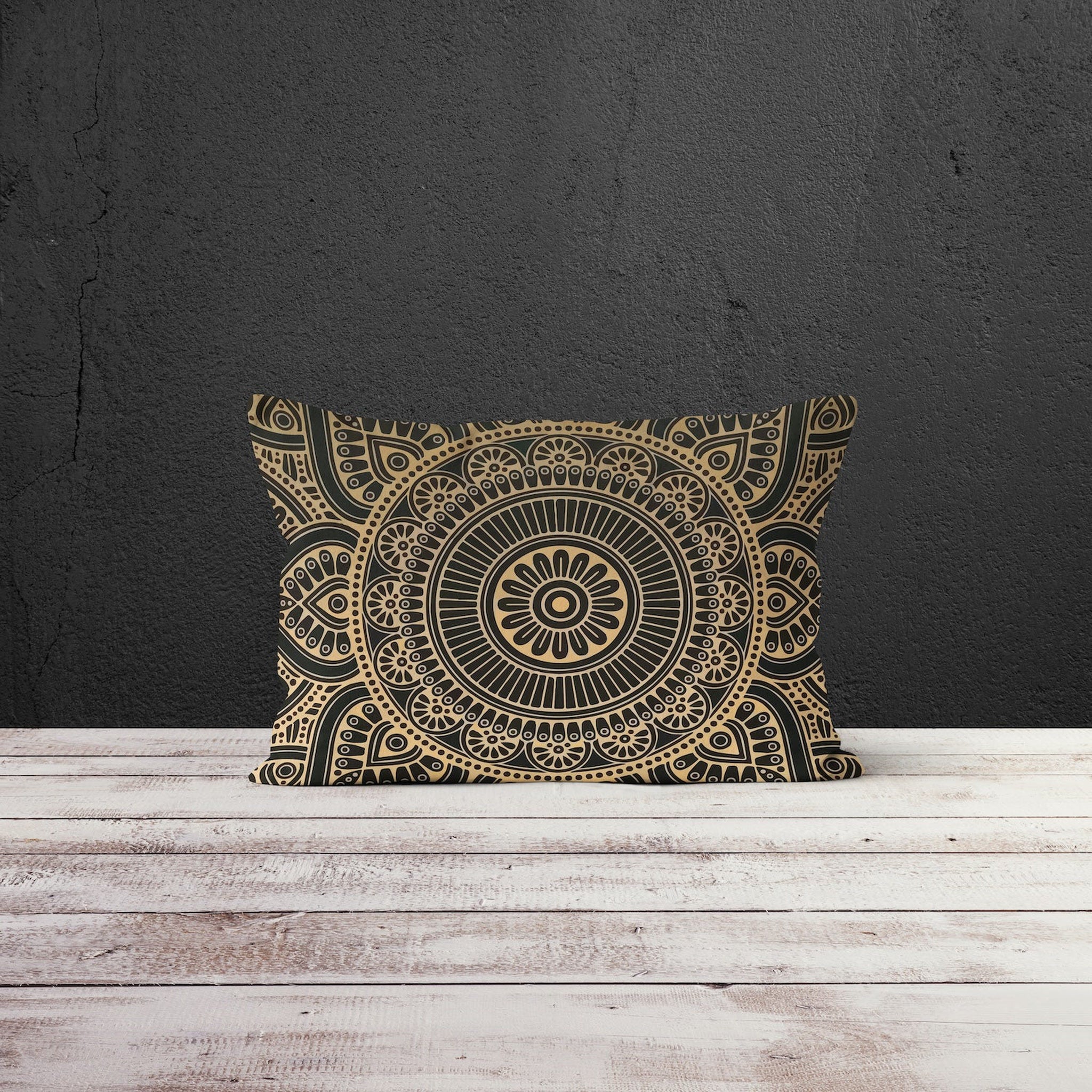 Gold Mandala Çift Taraflı Yastık Kılıfı 2 Adet