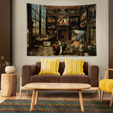 Interior of a Collector's Gallery of Paintings and Objets d'Art Duvar Örtüsü