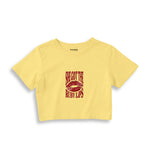 Ruby Lips Crop Tişört — Sarı