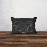 The Constellations Chalkboard - Yıldız Haritası Çift Taraflı Yastık Kılıfı 2 Adet