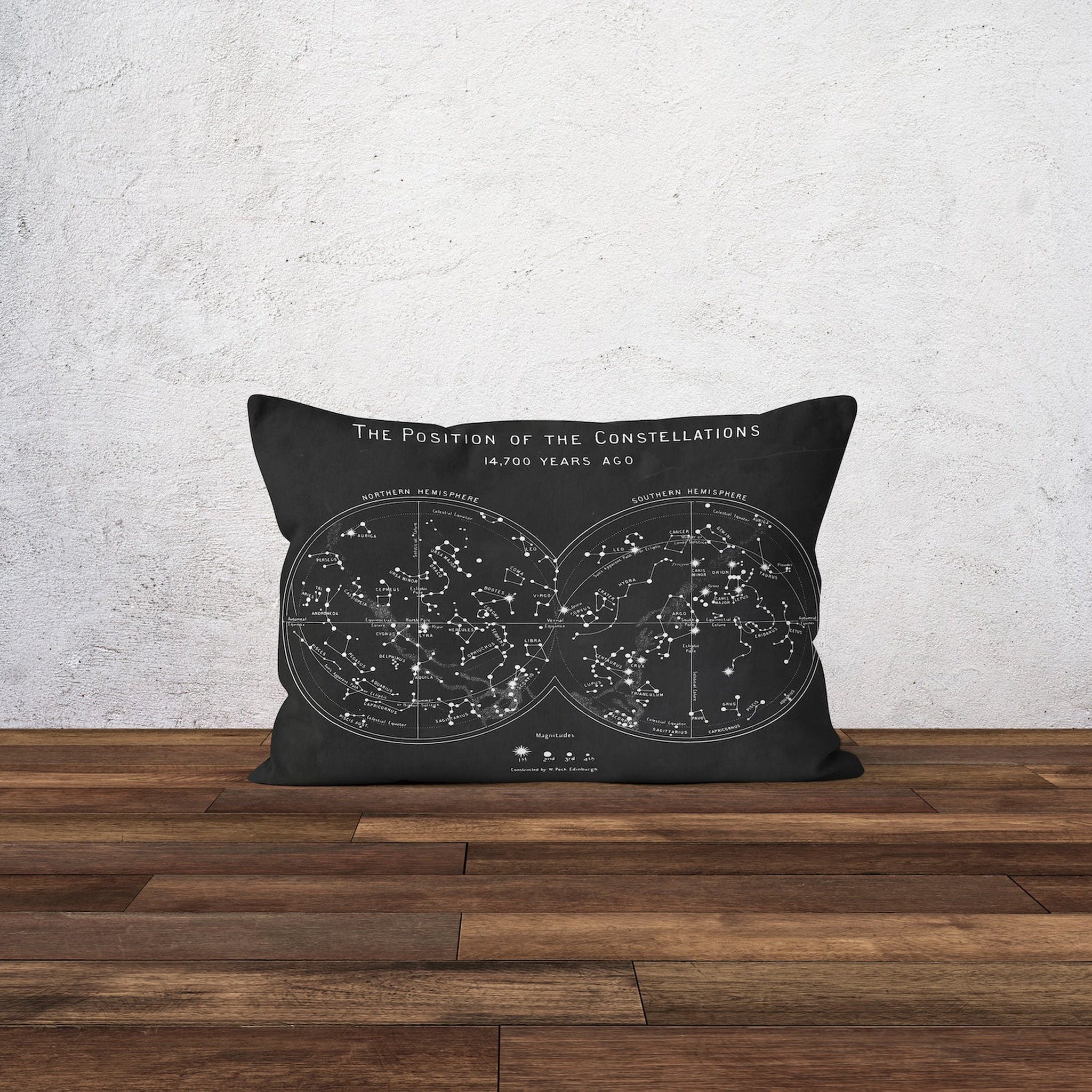 The Constellations Chalkboard - Yıldız Haritası Çift Taraflı Yastık Kılıfı 2 Adet
