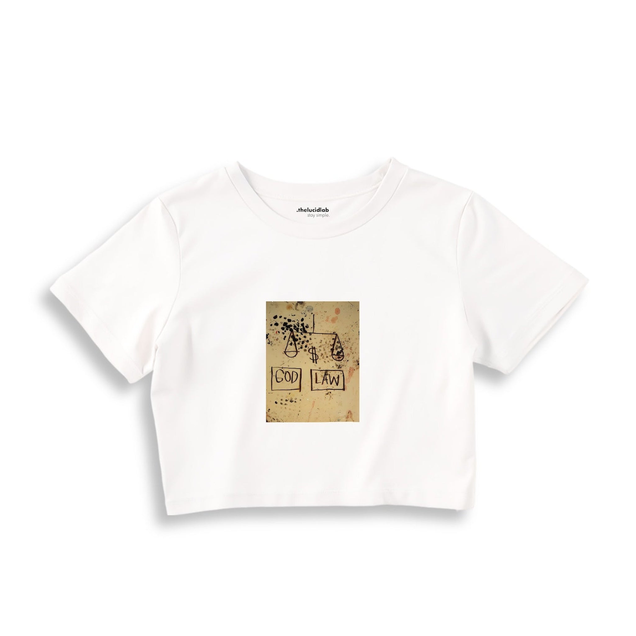 God, Law (1981) - Basquiat Crop Tişört