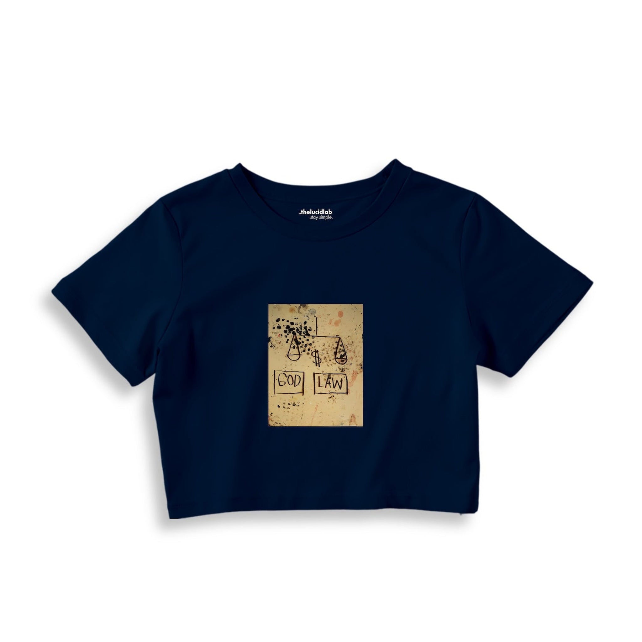 God, Law (1981) - Basquiat Crop Tişört