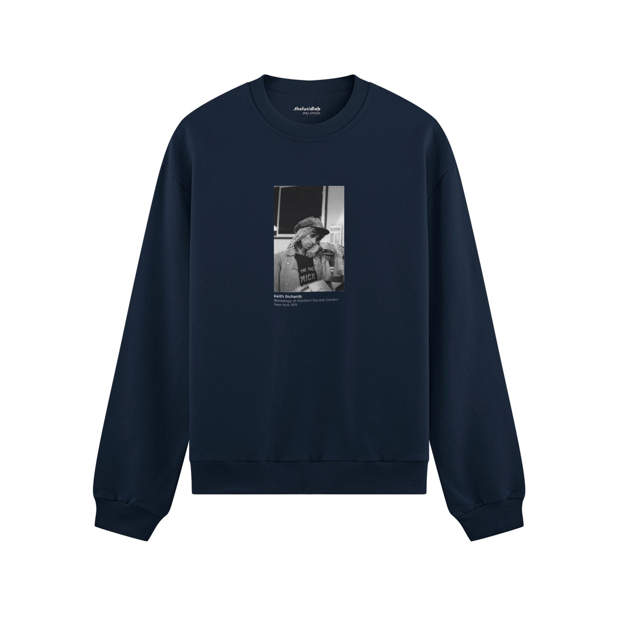 Keith Richards backstage at Madison Square Garden New York 1975 Oversize Sweatshirt
