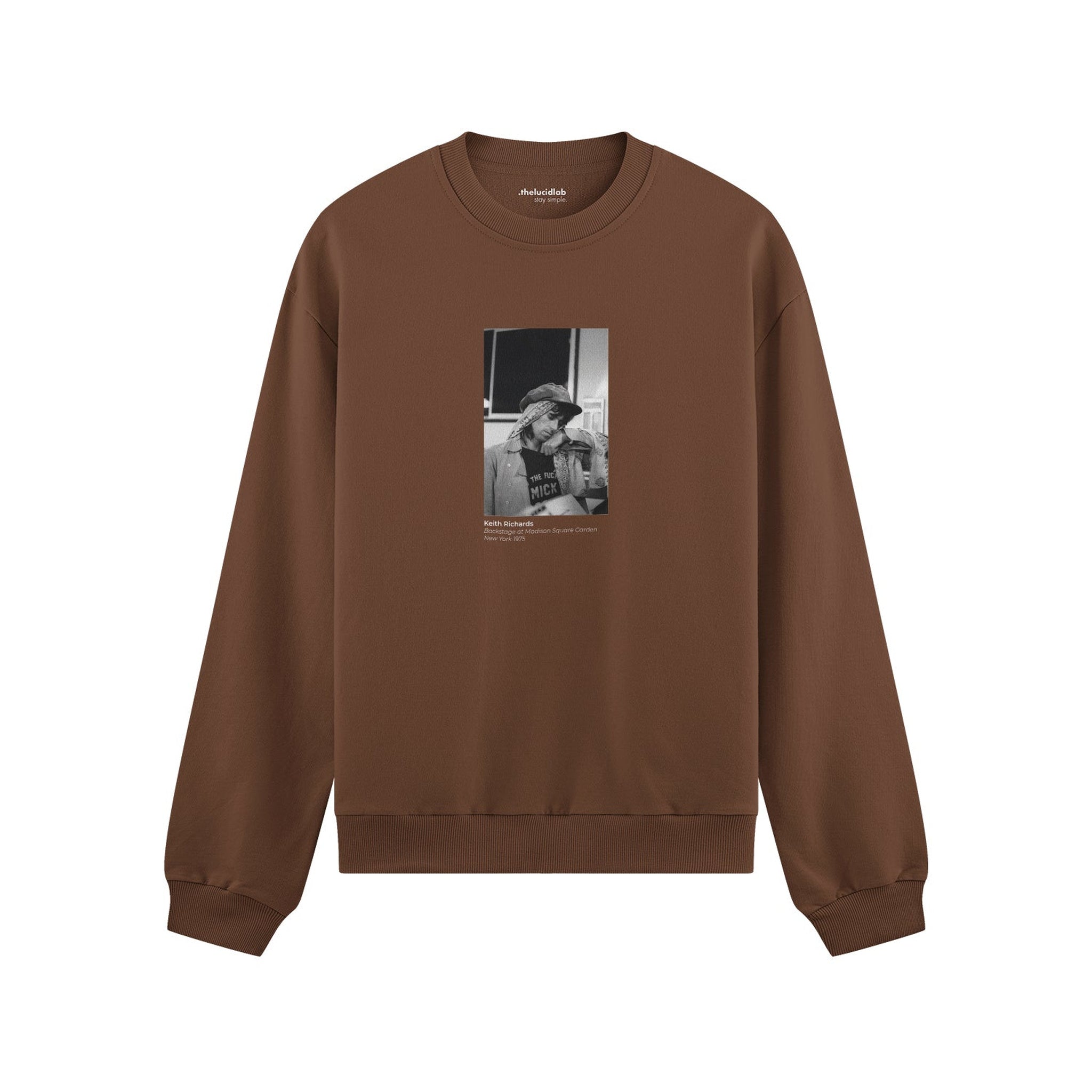 Keith Richards backstage at Madison Square Garden New York 1975 Oversize Sweatshirt