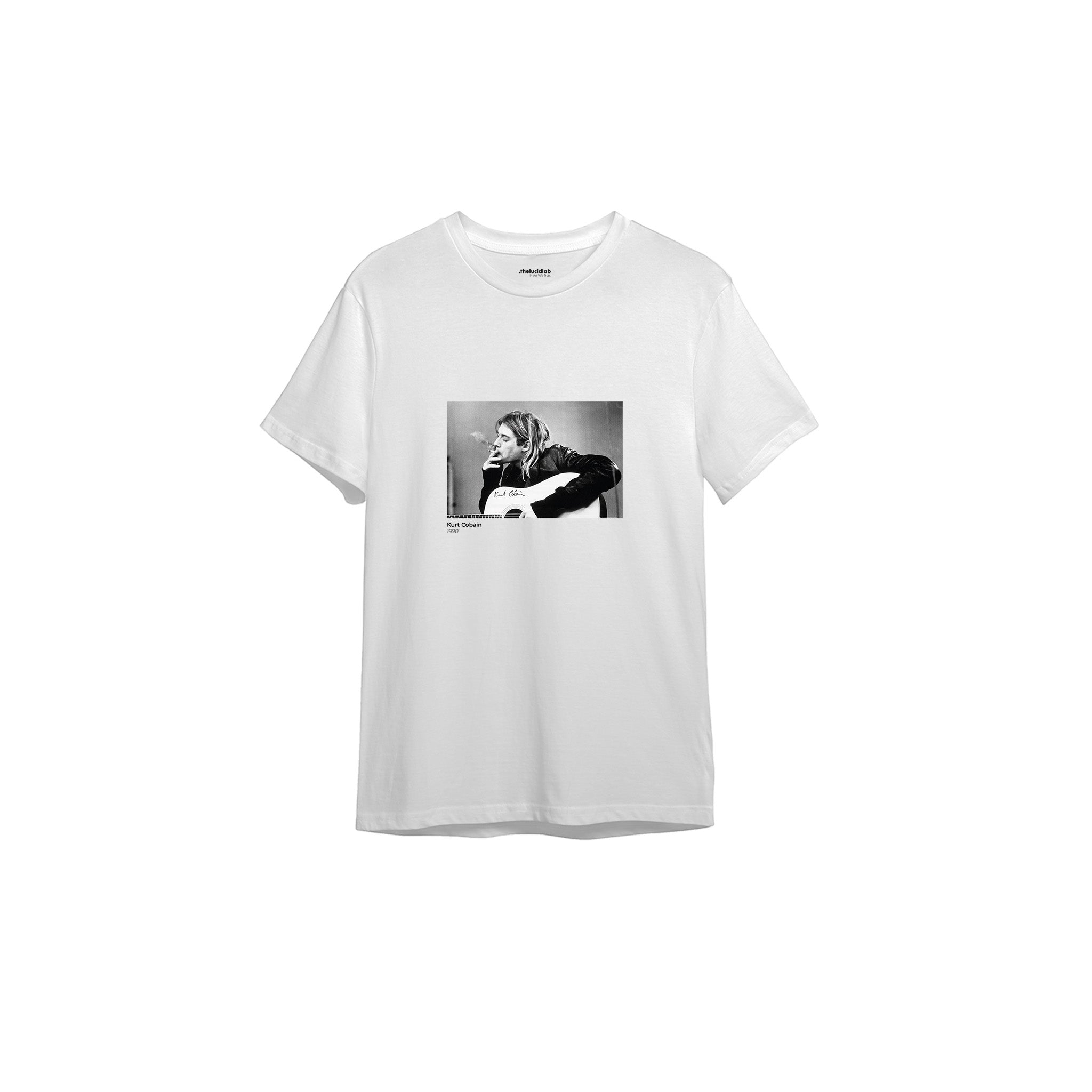 Kurt Cobain 1990 Tişört — Beyaz