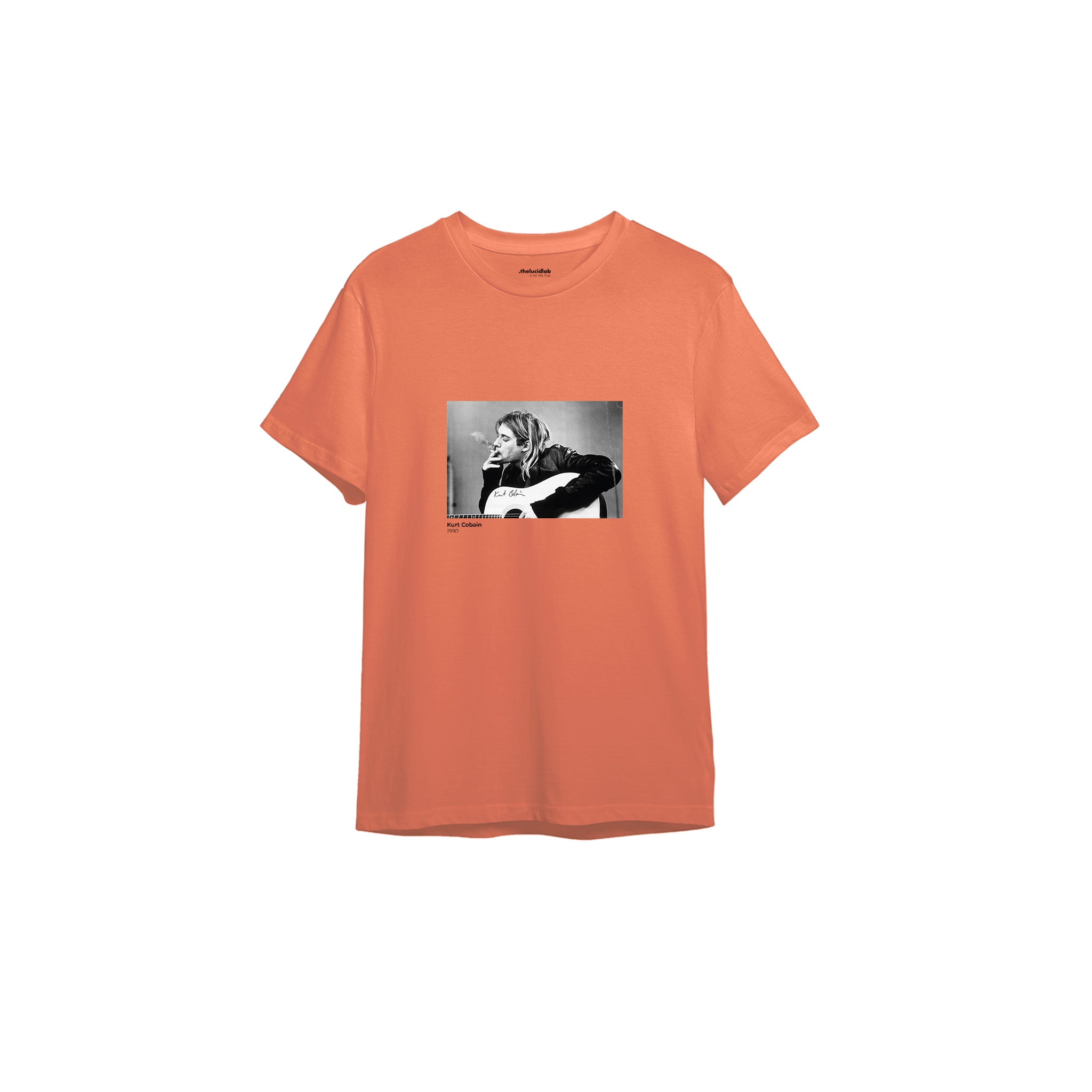 Kurt Cobain 1990 Tişört — Somon