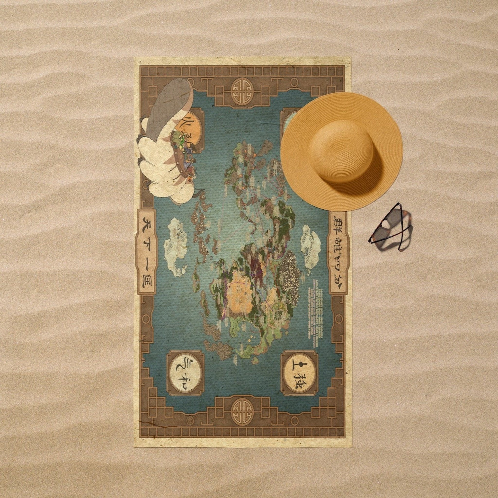 Avatar The Last Airbender Map Plaj Havlusu