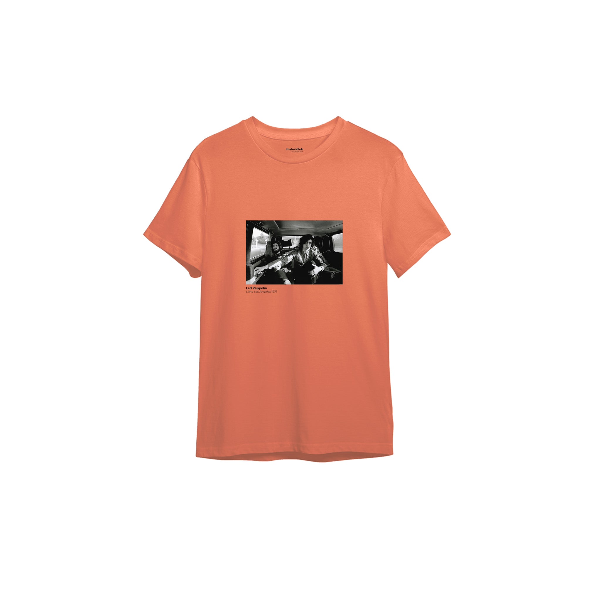 Led Zeppelin Limo Los Angeles 1971 Tişört — Somon