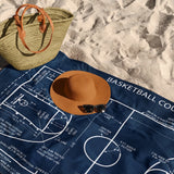 Basketball Court Navyblue - Basketbol Sahası Plaj Havlusu