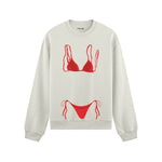 Red Bikini Oversize Sweatshirt