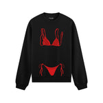 Red Bikini Oversize Sweatshirt