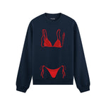 Red Bikini Oversize Sweatshirt