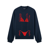 Red Bikini Oversize Sweatshirt
