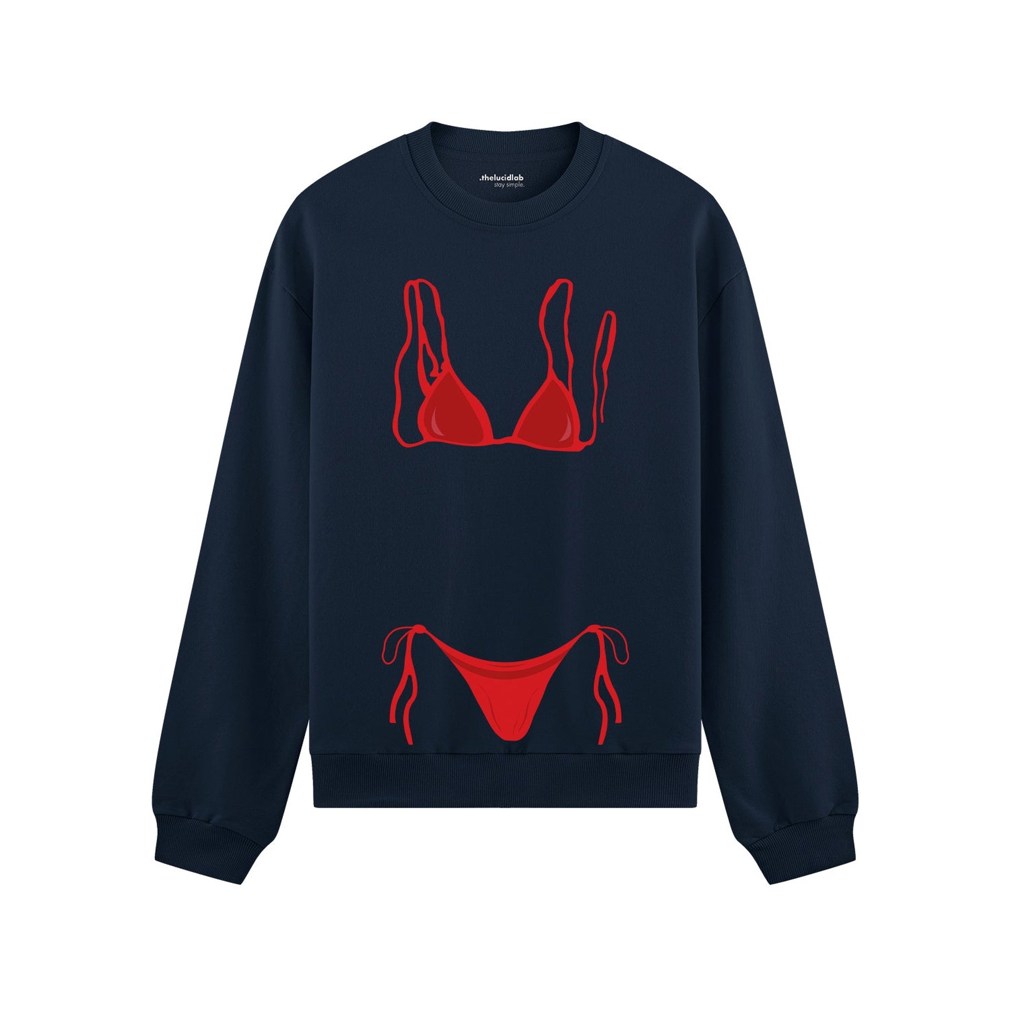 Red Bikini Oversize Sweatshirt