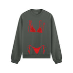Red Bikini Oversize Sweatshirt
