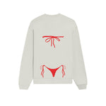 Red Bikini Oversize Sweatshirt