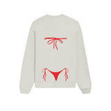 Red Bikini Oversize Sweatshirt